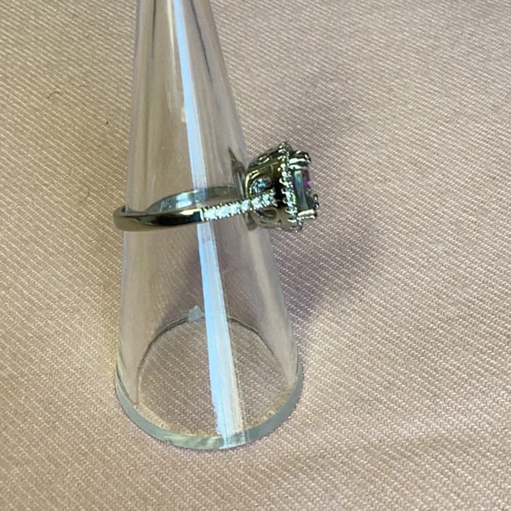 FINAL SALE PRICE Marked 925 Silver Mystic & White Topaz Ring - Picture 5 of 8